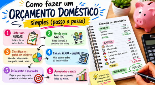 Como fazer um orçamento doméstico simples (passo a passo)
