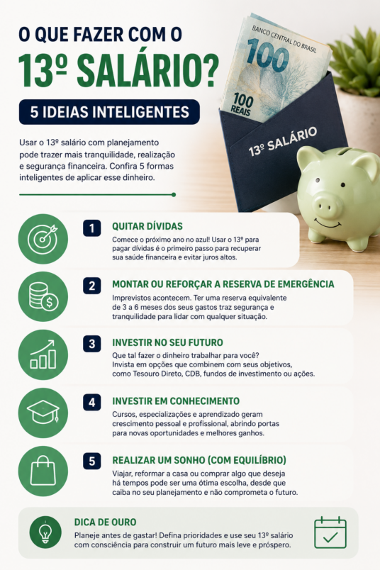 O que fazer com o 13º salário? 5 ideias inteligentes