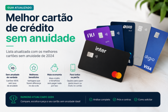 Melhor cartão de crédito sem anuidade – lista atualizada para 2026